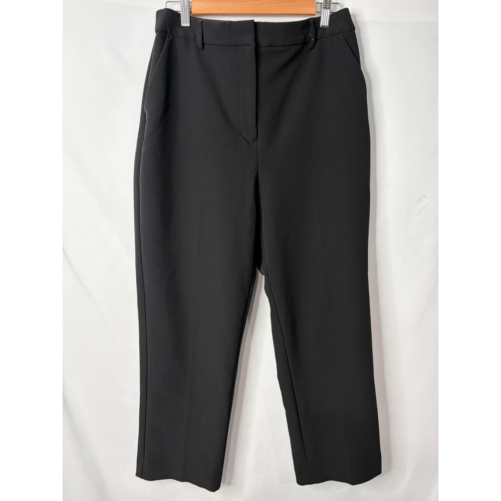 Express Editor Straight Ankle Super High Rise Black Trousers Dress Pants 12R